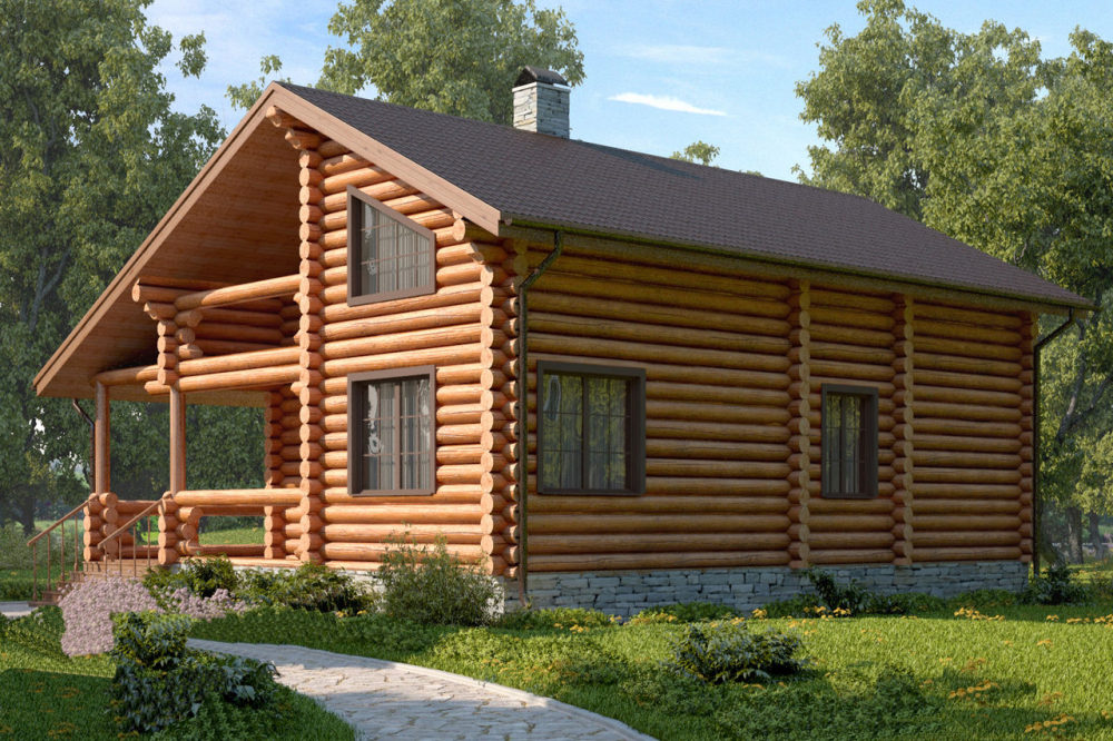 Фото проекта деревянного дома Лесная песня