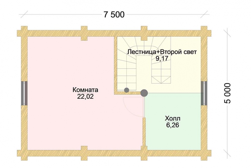 План 2-го этажа бани «Татьяна»