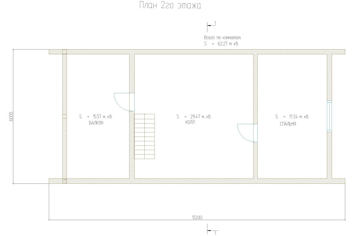Планировка 2-го этажа бани «Лиза»
