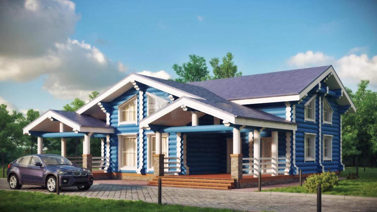 Проект деревянного дома Синяя птица