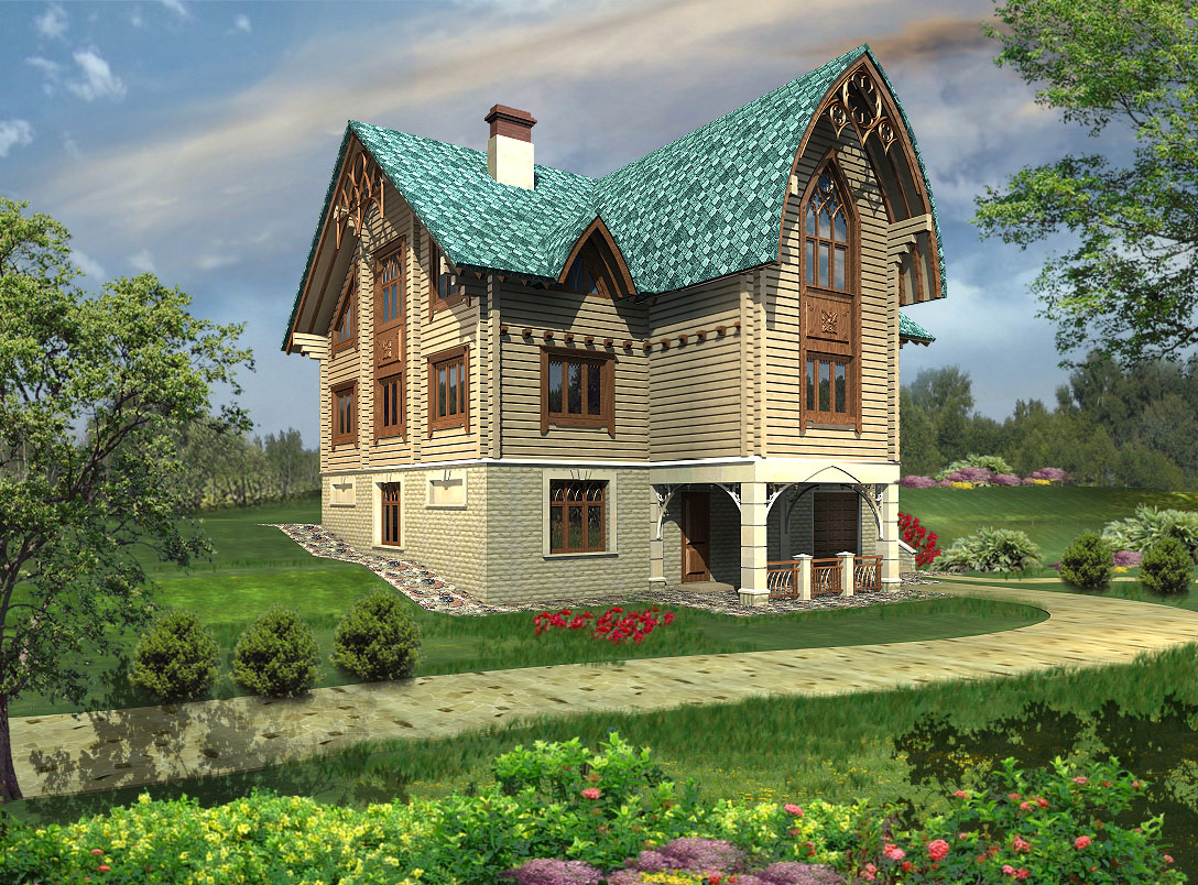 Фото проекта деревянного дома Поляна